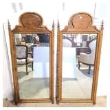 Pair of Mid-century wall frame mirrors 22"wï¿½50"h