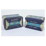 Vintage Alpha Dustless Crayon Tins