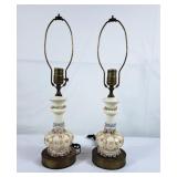 Pair of Vintage Capodimonte Style Boudoir Lamps