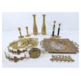 Brass lot! Chain, Decorative tray, bunny key