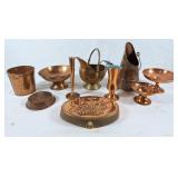 Copper decorator lot! Wall hanging molds, vases,