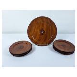 Set of Decorative Wood Plates