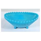 Beautiful Opaline Glass Footed Dish