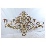 Gilded candelabra. Missing 1 candle holder