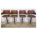 4 matching swivel bar stools