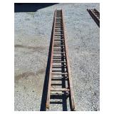 Wooden 17 step extension ladder