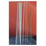 Gardening poles. 8ft and 6ft lengths