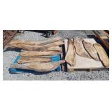 Live edge wood. Longest piece measures 64" l x
