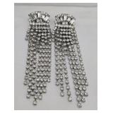 Rhinestone chandelier 4" earrings