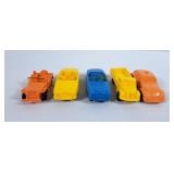 Vintage Tomte Laerdal Rubber Toy Cars - VW Bug,