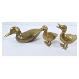 Trio of Brass Ducks