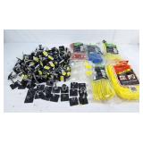 Assorted sockets, rope, and safety glasses.