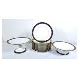 Gorgeous Spode Plates & Pedastal Servers - 13pcs
