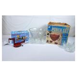 Vintage Punch Bowl Set & Multi Functional Fruit