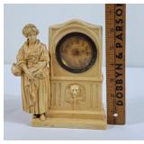 Vintage Mantel Clock - Untested, Crack/Repair on