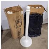 White Plastic Freestanding Fence Posts - 11pcs