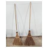 Pair of Decor porch brooms