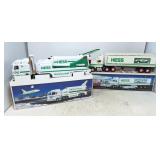 HESS semi with airplane and HESS semi hauler with