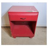 Bright Red Bedside Table