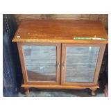 Glass Front Wood Cabinet - 31.5"Hx15" Dx28"H