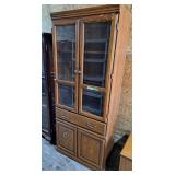 Glass Door Front Cabinet - 32"Wx19"Dx78"H