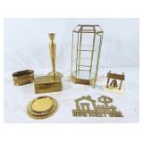 Brass display shelf, Trinket trays, home sweet