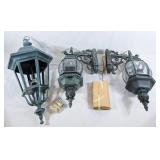 3 large outdoor lanterns. Glass for 1 lantern
