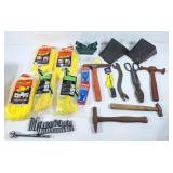 Tin snips, sockets and driver, rope, pocket multi