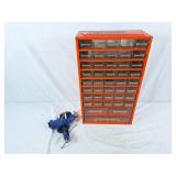 Small hardware organizer and vise