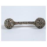 Antique Baby Rattle - Unknown Metal
