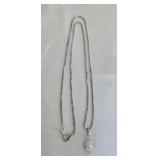 925 Sterling Silver 24" Chain  Owl Pendent  8.9