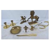 Brass decor! Horse, unicorn, pocket change dish,