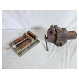 Record 1Ton 4' Bench Vice and 5' Drill Press Vice