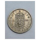 1956 British One Shilling Coin