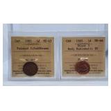 ICCS Graded Mint State 1985 Canada 'Red & Brown'