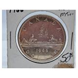 Mint State 1966 Canada One Dollar Coin
