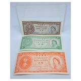 Hong Kong One Cent Bill, Five Cents Bill and Ten