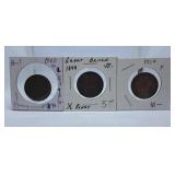 1890, 1899 and 1919 British Half Pennies
