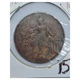 Very Good 1901 France Ten Centimes Coin