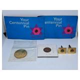 1967 Canada Centennial Pins, Medallions and Cuff