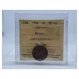 ICCS Graded Mint State 1944 Canada 'Brown' Penny