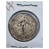 Very Fine 1913 France Fifty Centimes Coin