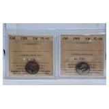 ICCS Graded Proof Like 1986 and 1989 Canada Dimes