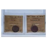 Pair of ICCS Graded Mint State 2005P Canada