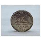 1947 Canada "Dot Beaver" Nickel