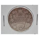 Very Good 1909 Canada 50 Cent Piece