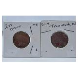 Mint State 2012 '1812 Brock' and '1812 Tecumseh'