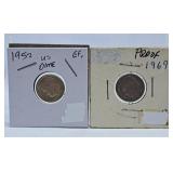1952 and 1969 U.S.A. Dimes