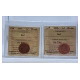 ICCS Graded Mint State 2001 and 2004 Canada 'Red'