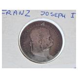 1894 Austria-Hungary One Corona Coin Featuring
